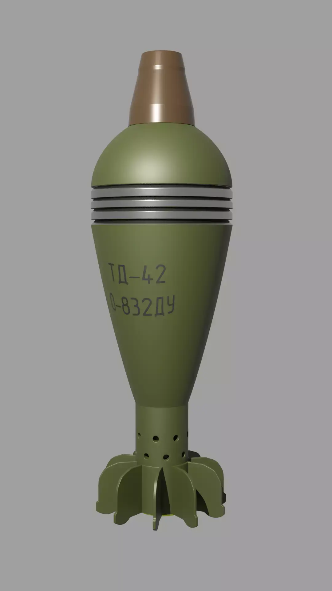 Mine 82 mm Low-poly 3D model