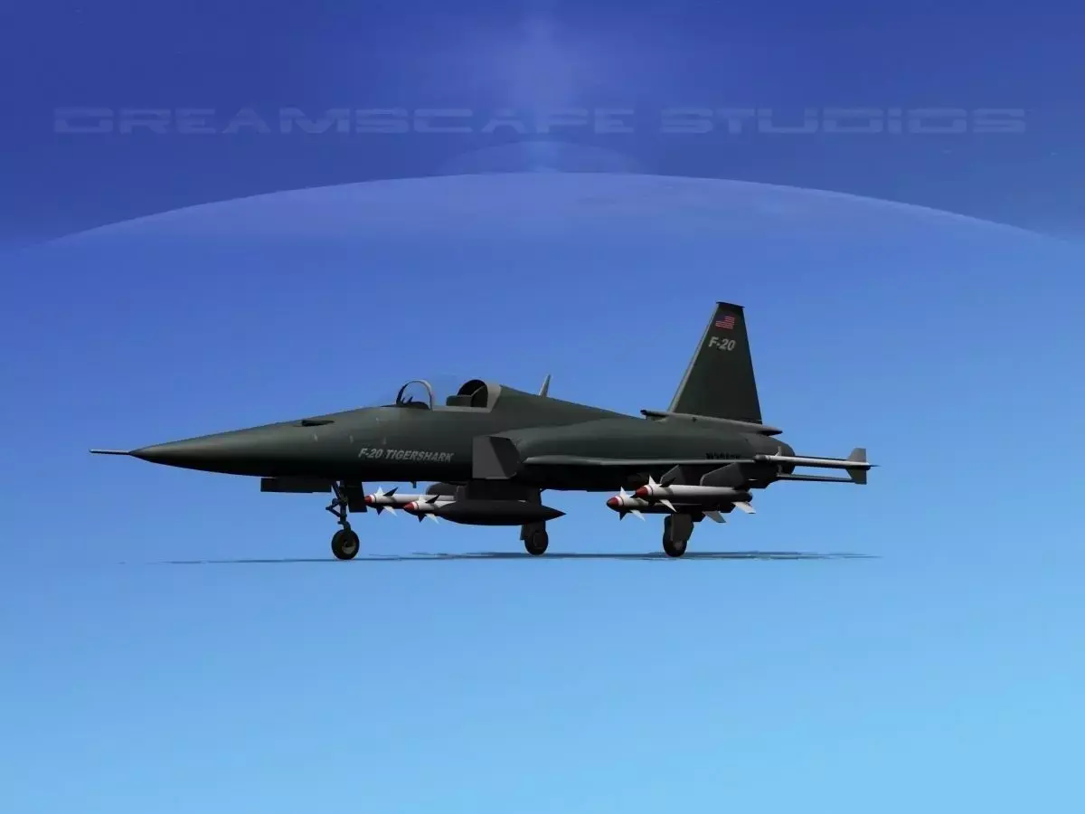 Northrop F-20 Tigershark V12 3D model