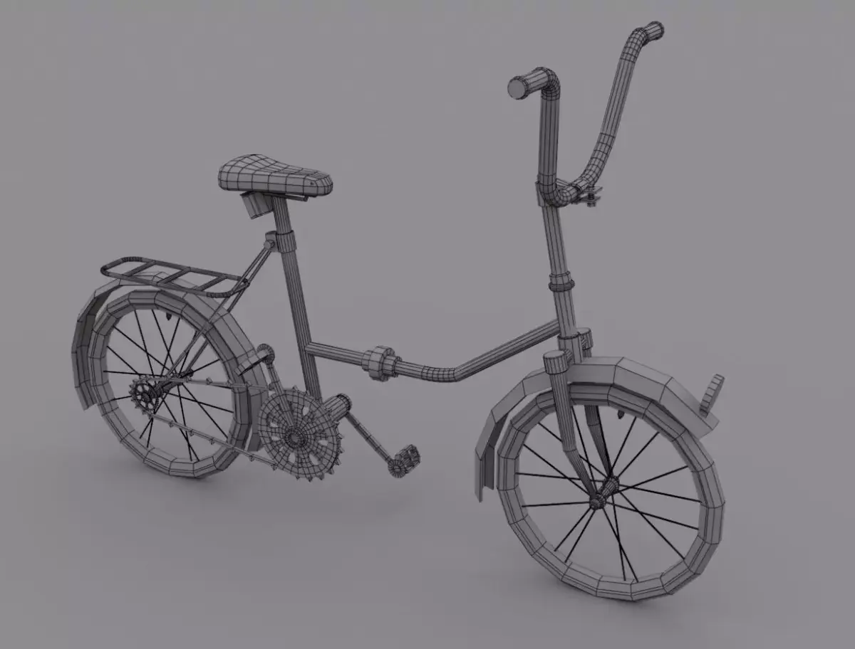 toony bicycle  Low-poly 3D model
