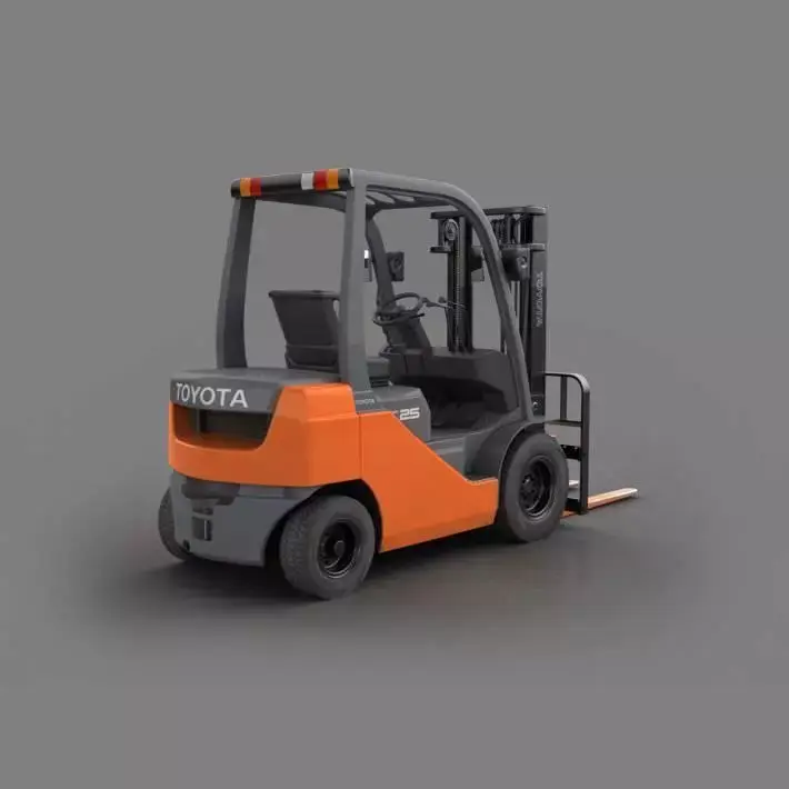 Orange Toyota Forklift 3D model
