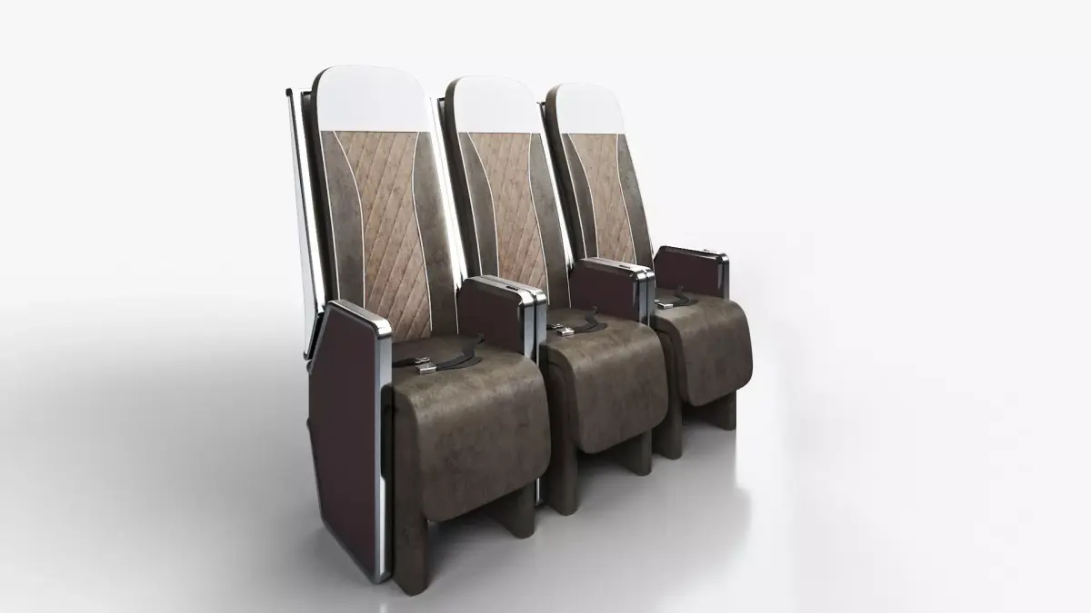 Economy Class Passenger Seat Vray 3d model 3D model