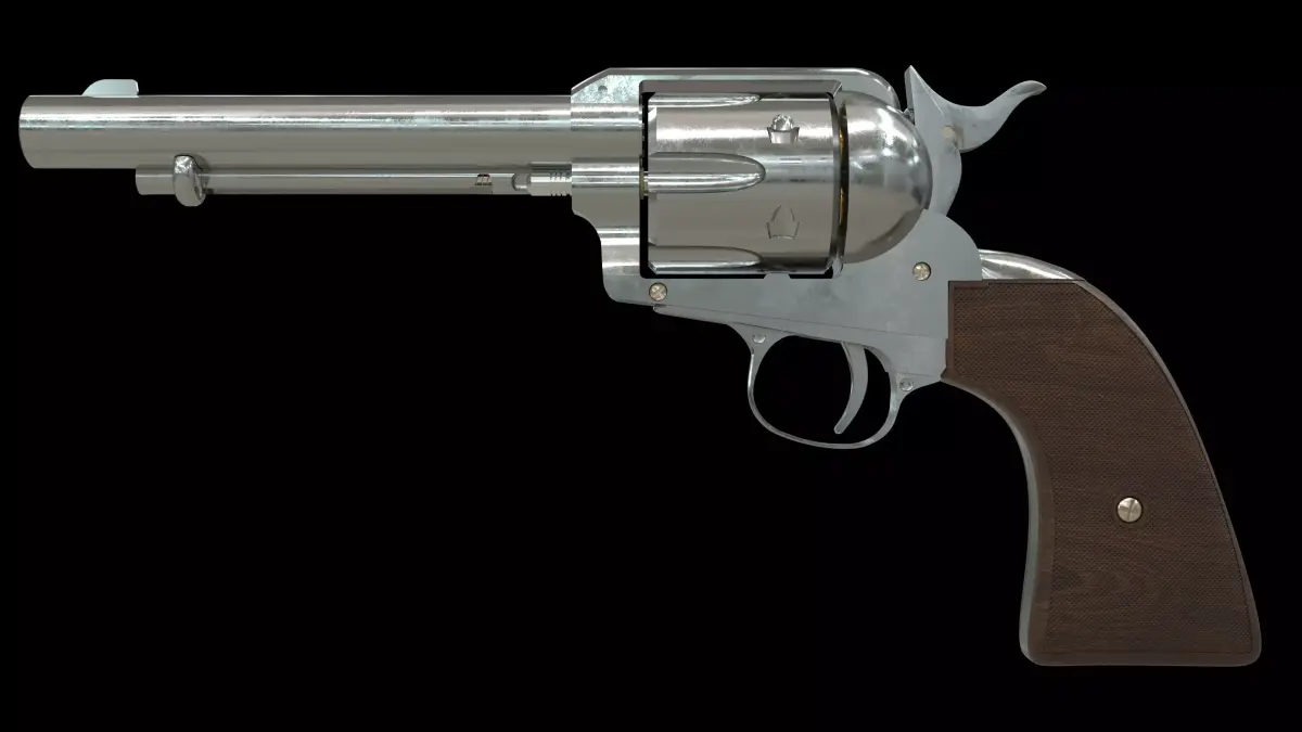 Colt Peacemaker with Bullets 3D model