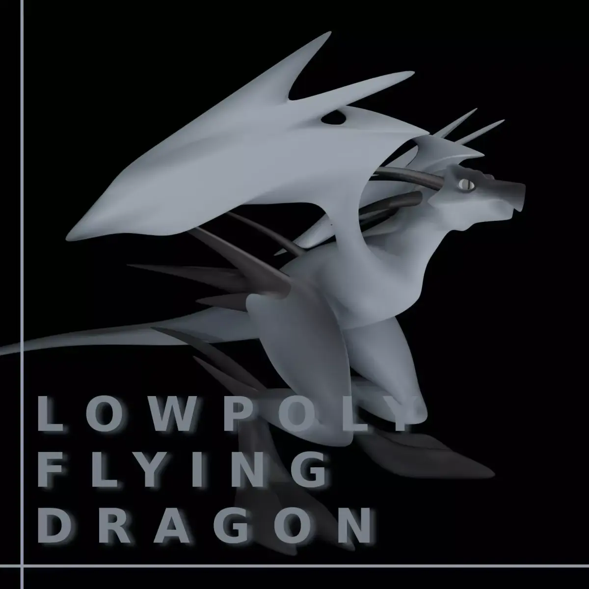 Flying Dragon Low-poly 3D model