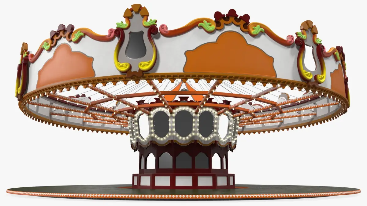Deserted Park Carousel 3D model