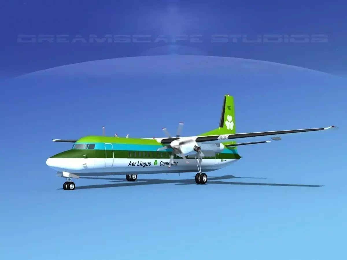 Fokker 50 Aer Lingus 3D model