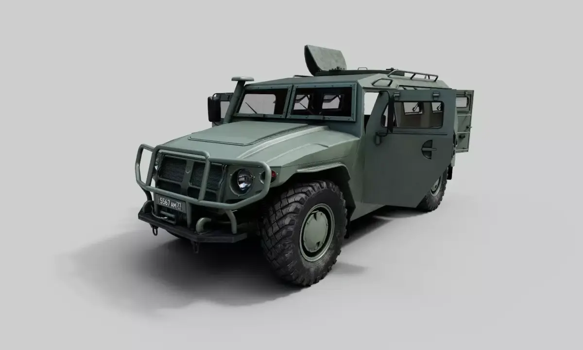 GAZ Tigr Infantry Mobility Vehicle Tiger Low-poly 3D model