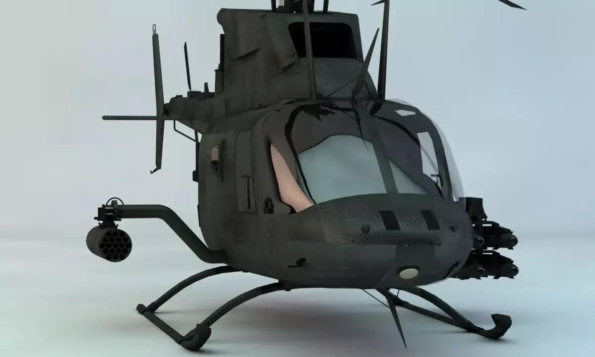 Kiowa Warrior Reconnasiance Helicopter 3D model