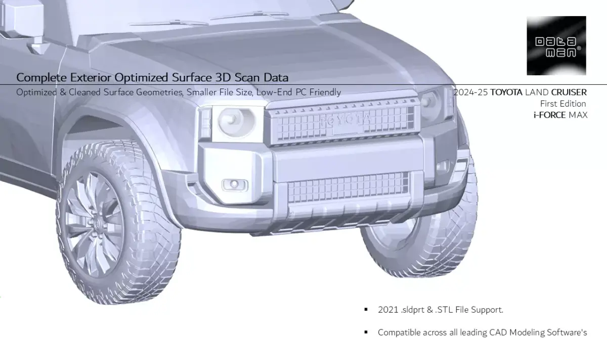 2024 2025 TOYOTA Land Cruiser PRADO 1958 3D Scan Surface Data 3D model