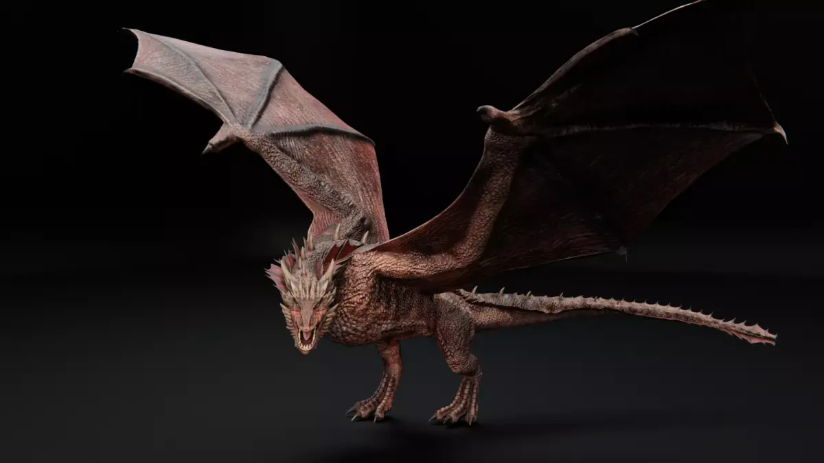Wyvern Dragon  Low-poly 3D model