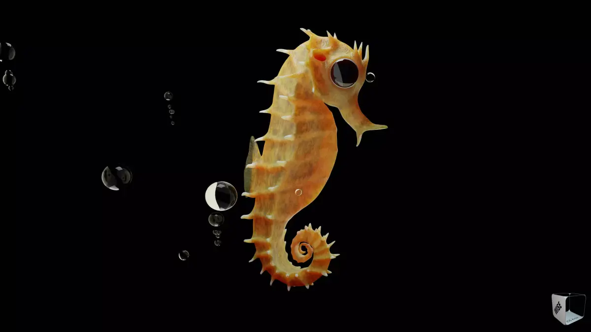 Sea horse 3D model purchase