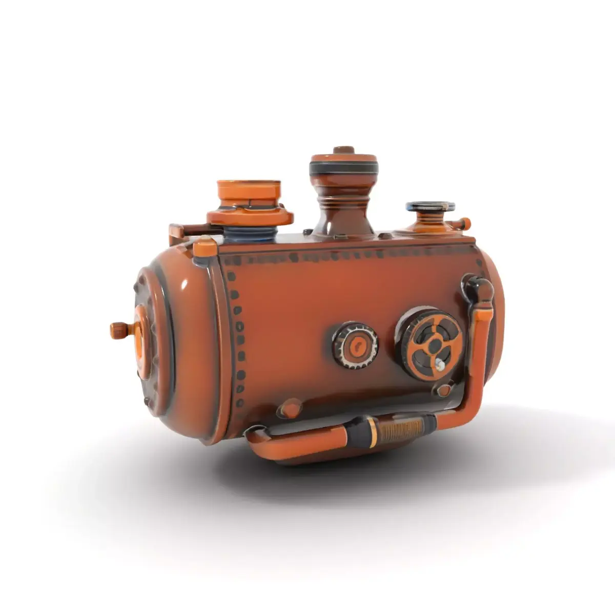 Steampunk Boiler Model Pack Low-poly 3D model