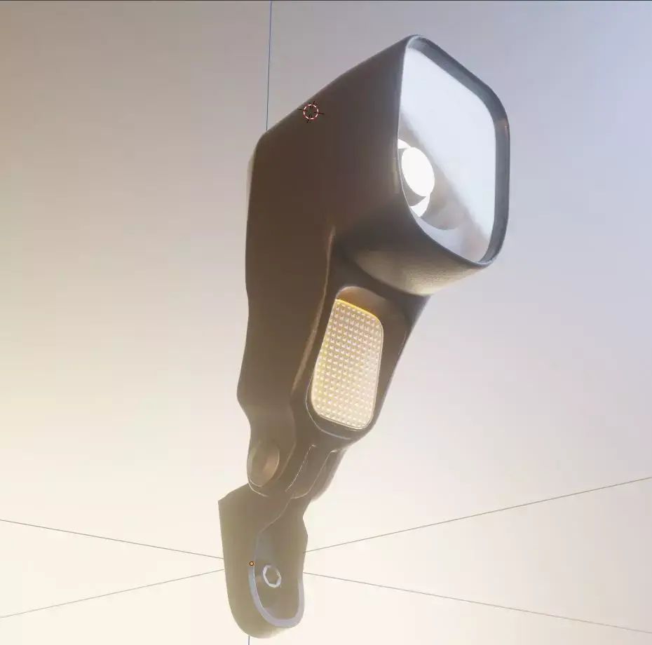 E-scooter front light with procedural PBR material setup 3D model