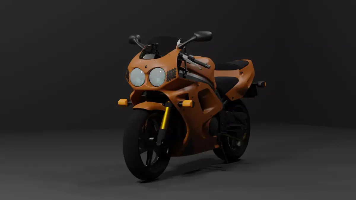 Honda CBR 900-rr fireblade 1992 Low-poly 3D model