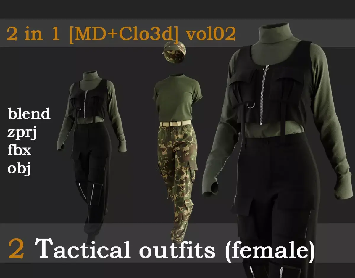 2 Tactical outfits vol02 3D model
