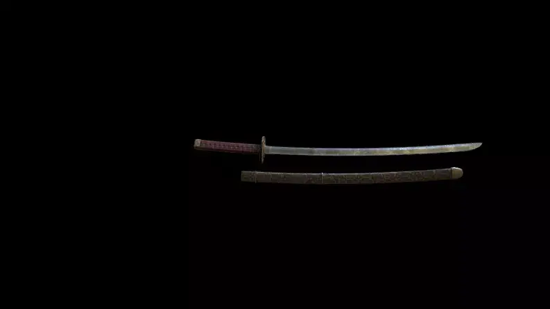 Damascus Steel Katana 3D model