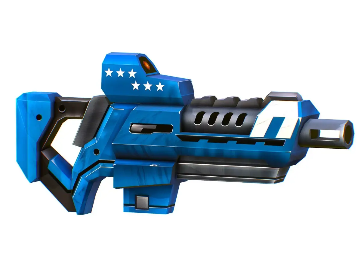 LowPoly Sci-Fi Cartoon Assault Rifle Future Low-poly 3D model get