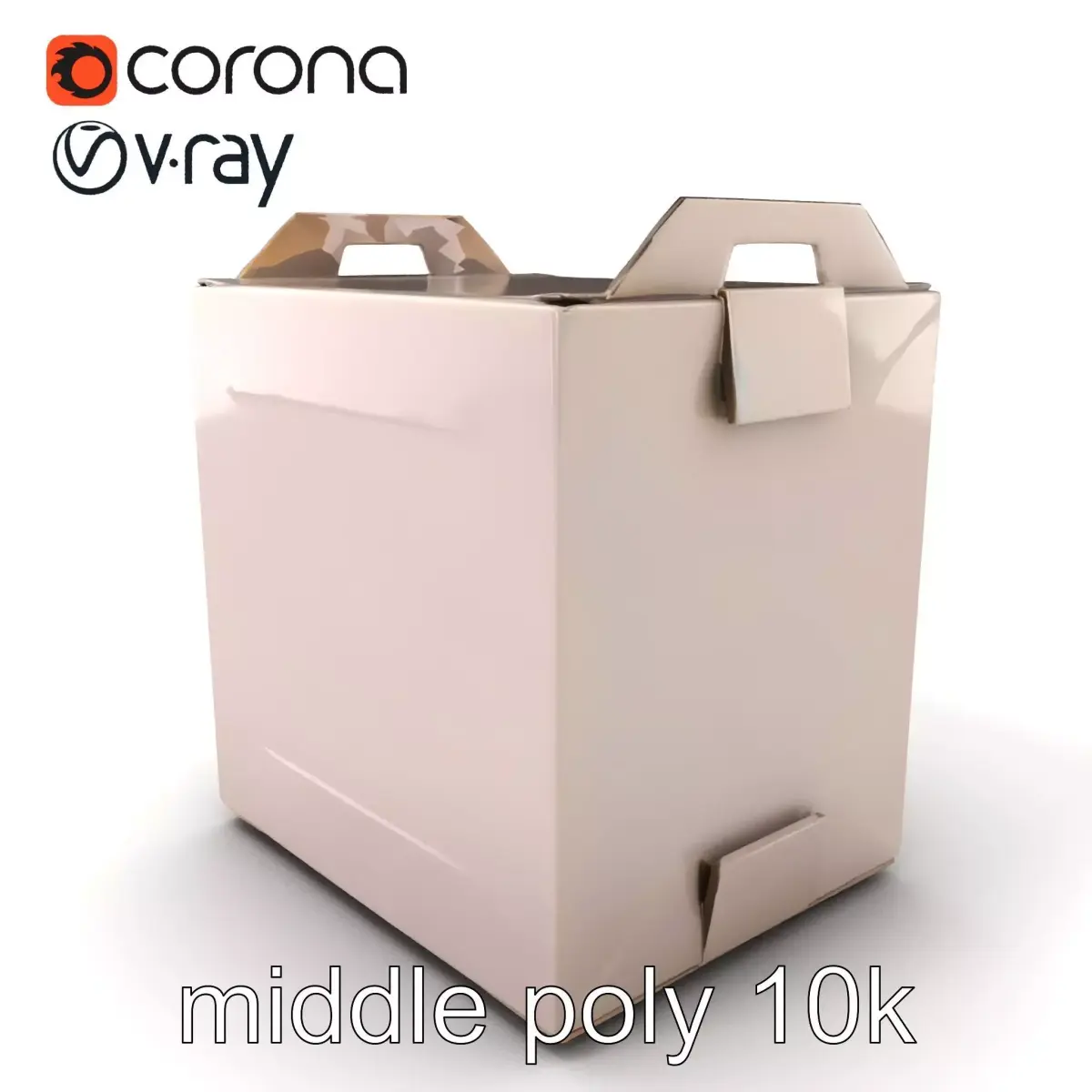 Eco-Friendly Cardboard Shipping Box model pack Low-poly 3D model
