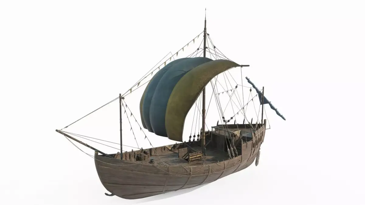 Ancient large sailboats 3D model