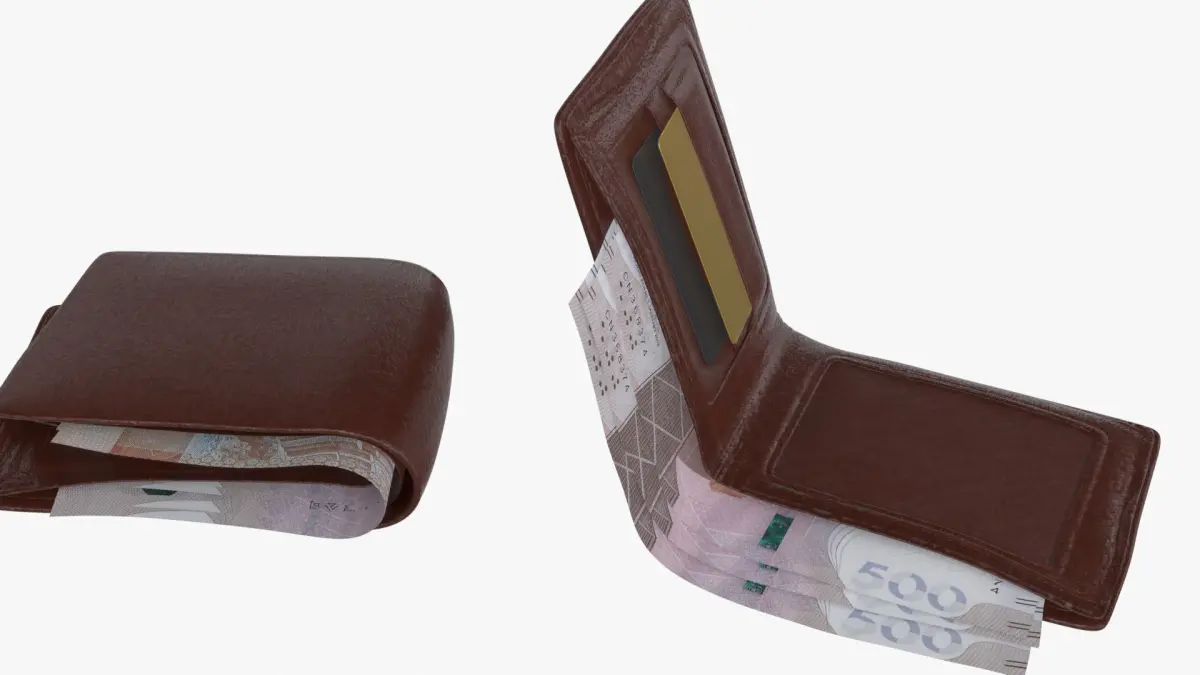 HongKong 500 Dollars Wallet Money Purse 3D model