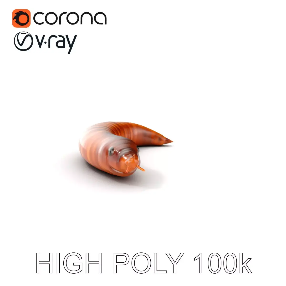 Realistic Millipede Model Pack for Rendering and Games Low-poly 3D model