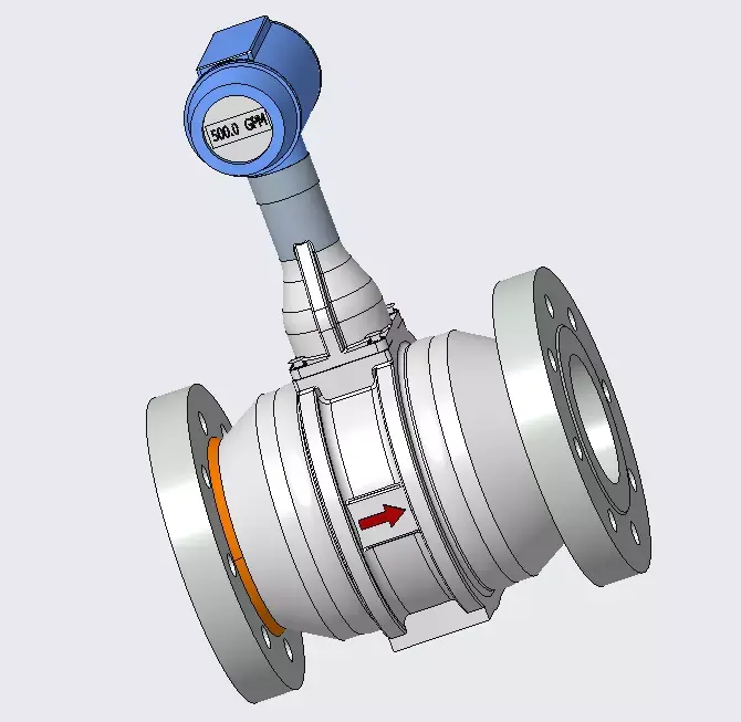 Ultrasonic Vortex Flowmeter 3D model