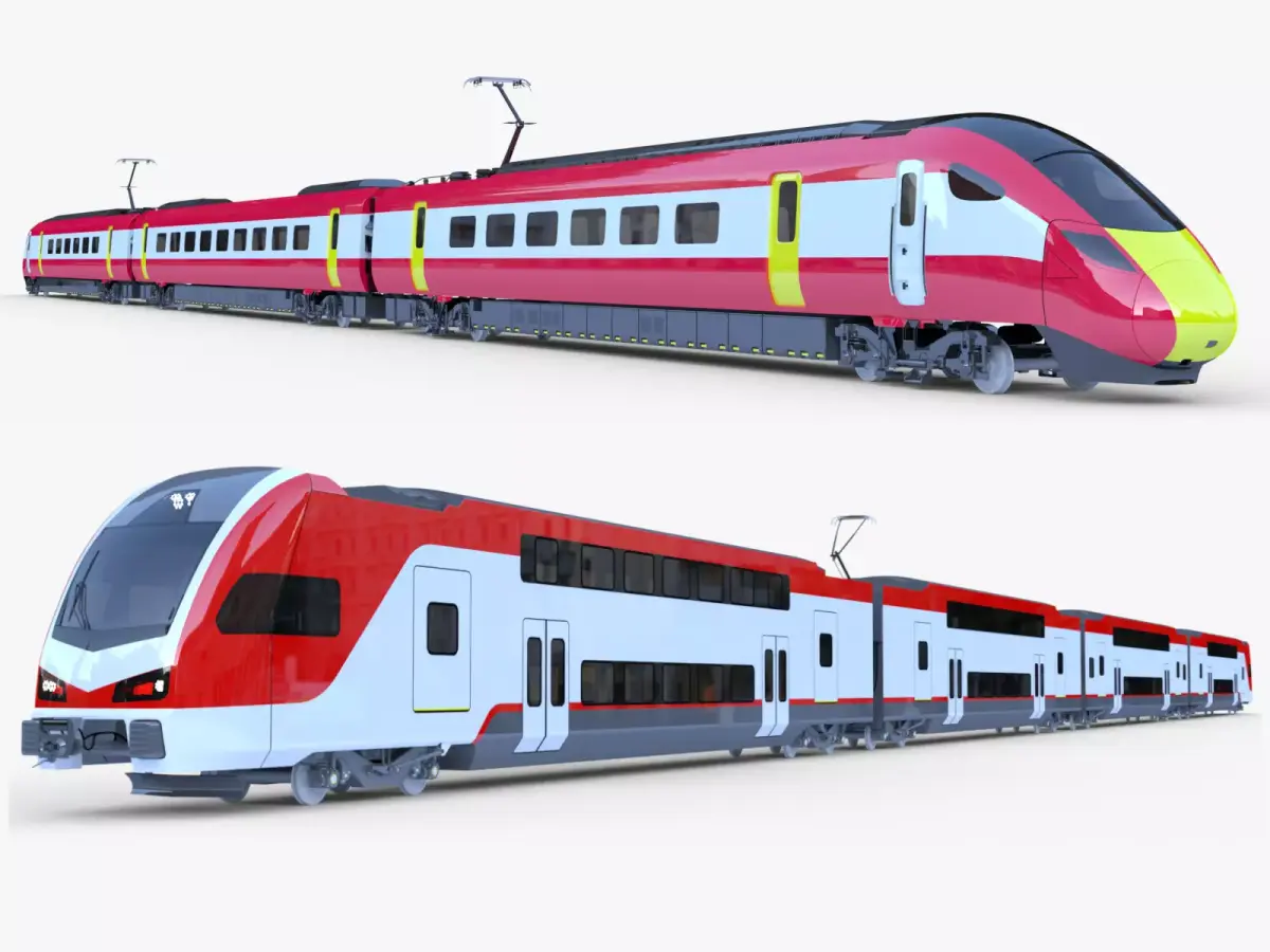 Hitachi Azuma and Stadler Kiss 3D Model Pack