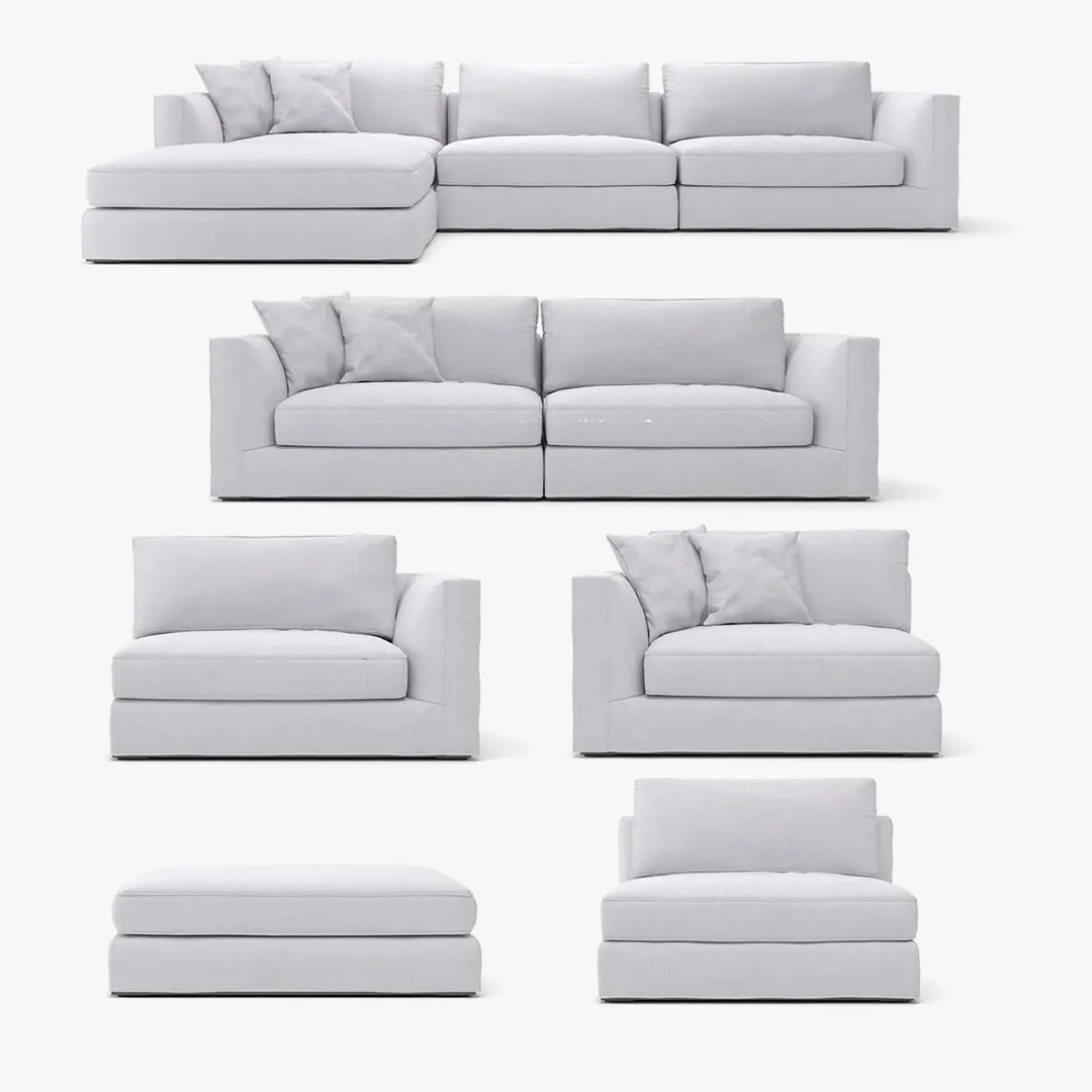 Sofa collection five modules six pieces 3D model
