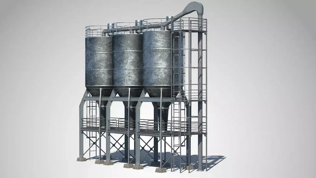 Factory Unit 01 PBR Low-poly 3D model