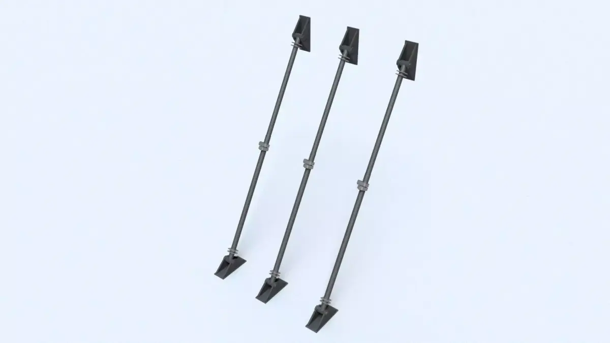 Masonry wall propping system support rod Low-poly 3D model