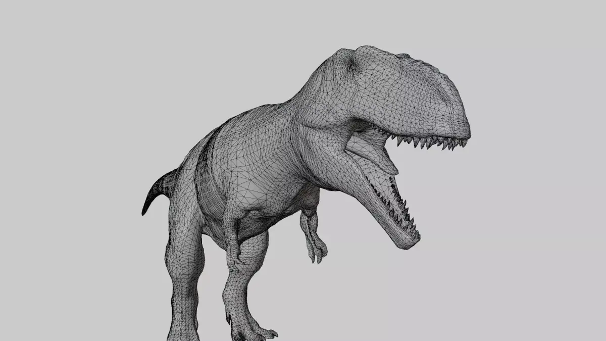Giganotosarus Low-poly 3D model