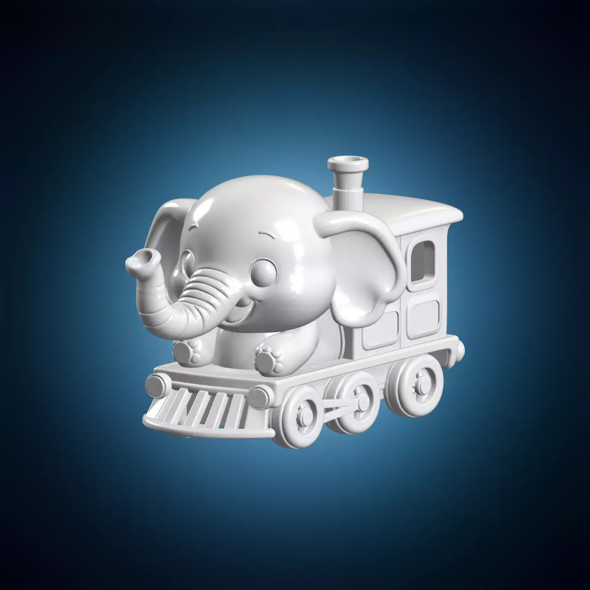 Baby Elephant Steam Train 3D Print Model 3D print model