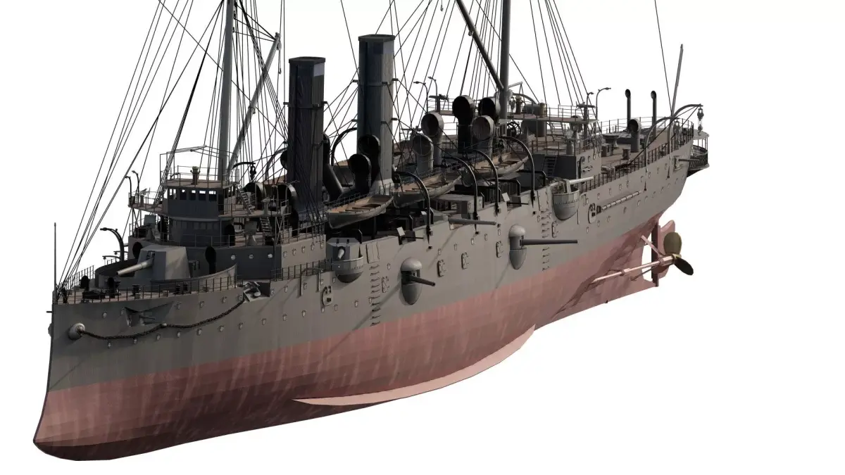 LATE 1800S ROYAL NAVY  CRUISER 3D model
