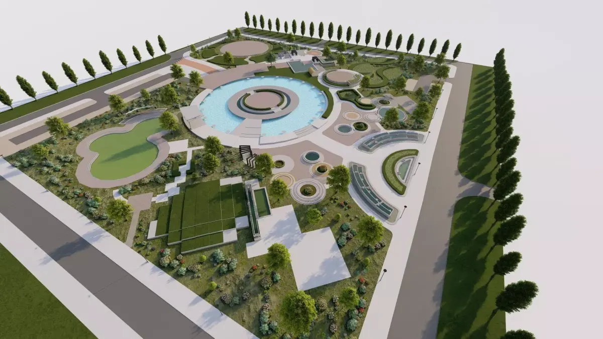 park-public park-Private Park Landscape Urban 3D model get