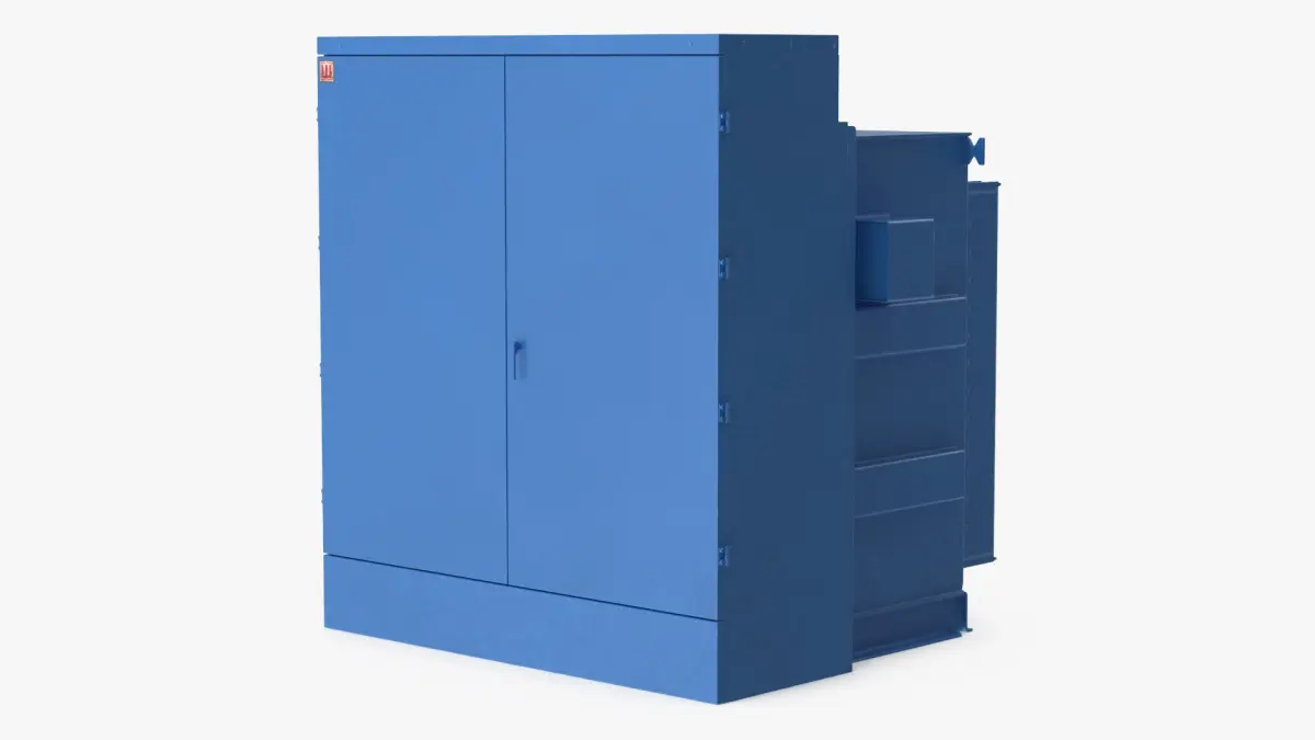 Pad-Mounted Three-Phase Utility Transformer Simplified 3D model