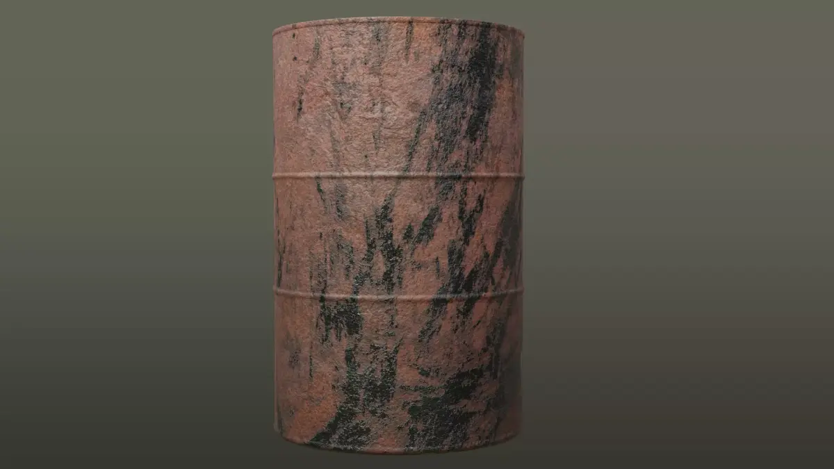 Rusted Oil Drum Low-poly 3D model
