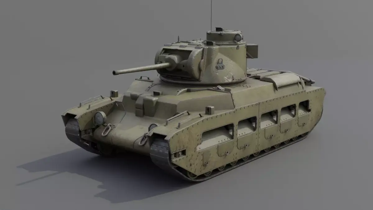 Matilda II Infantry Tank Low-poly 3D model