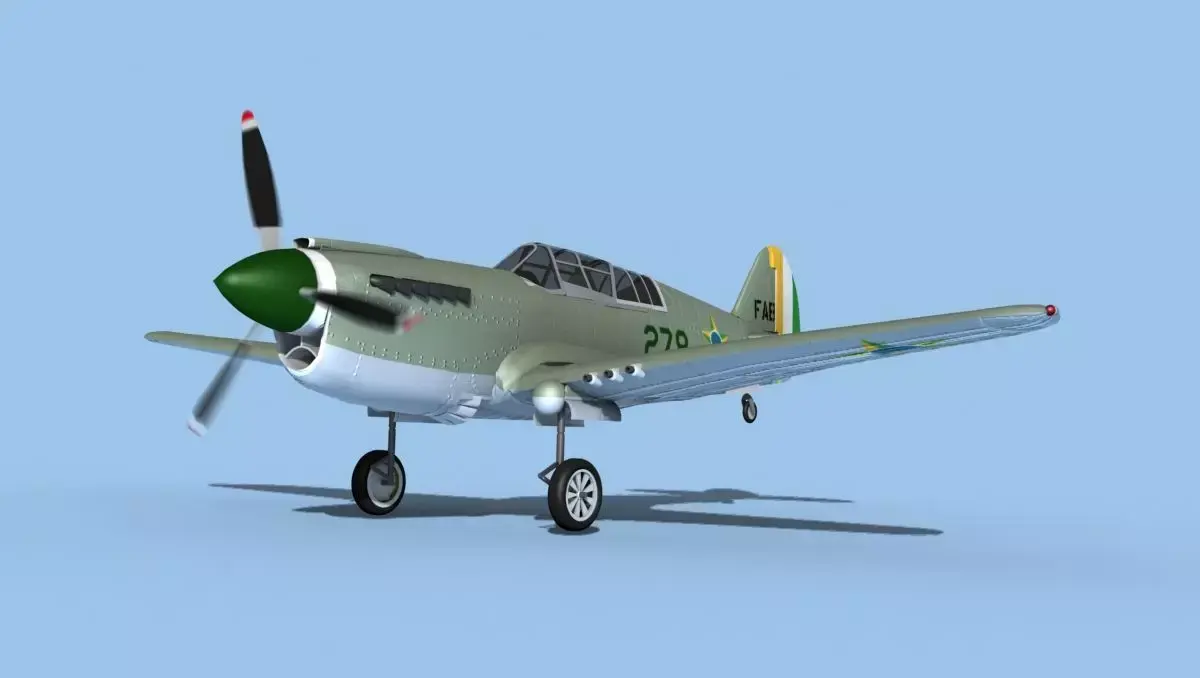 Curtiss P-40N Tomahawk Brazil 3D model