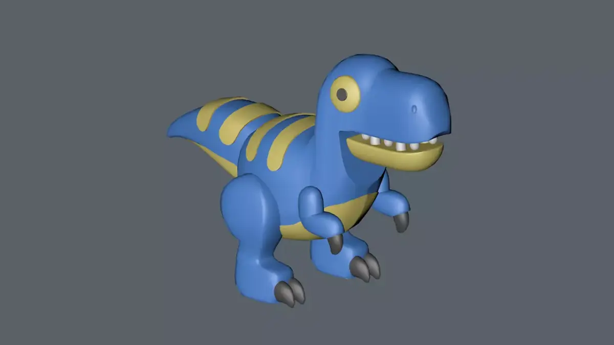 Bluey Velociwaptor Toy Low-poly 3D model