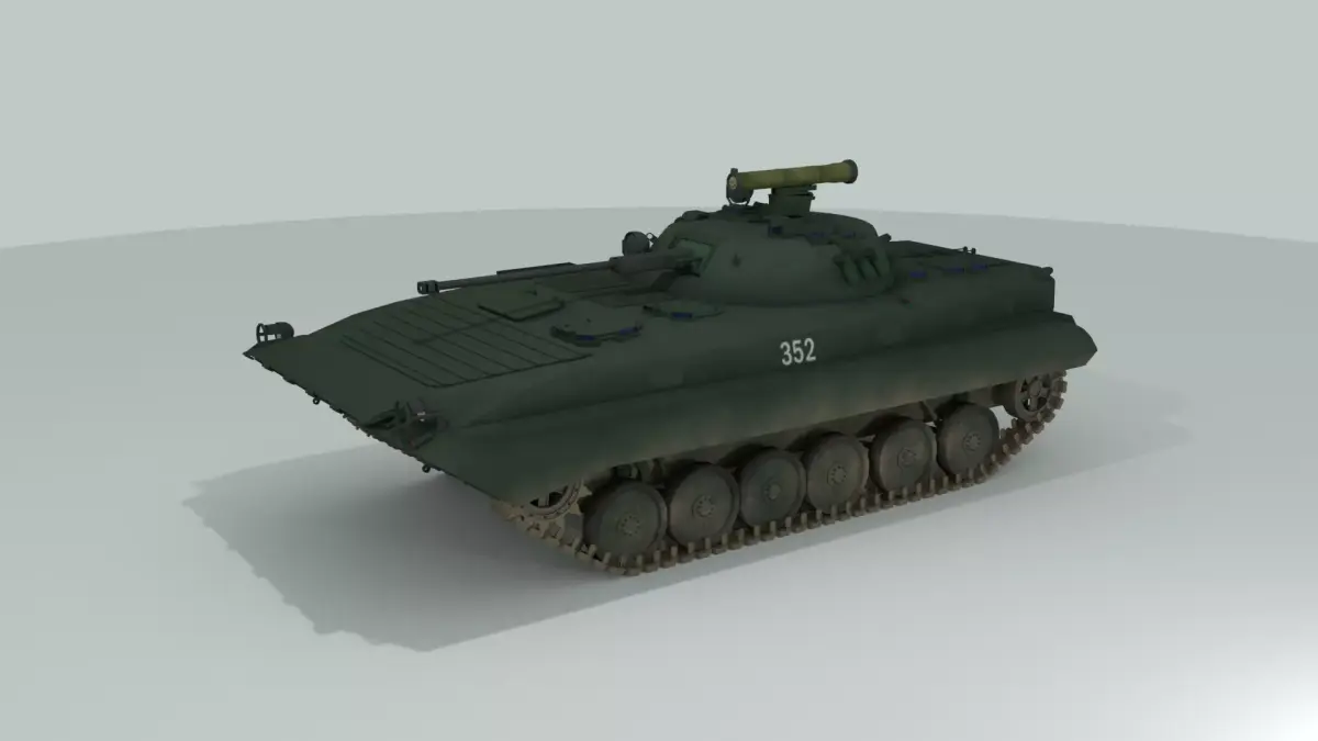 BMP-2 russian armoured vehicle 3D model