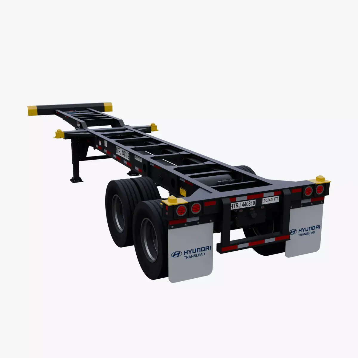 Hyundai 20-40 Tandem 6-pin Chassis Low-poly 3D model