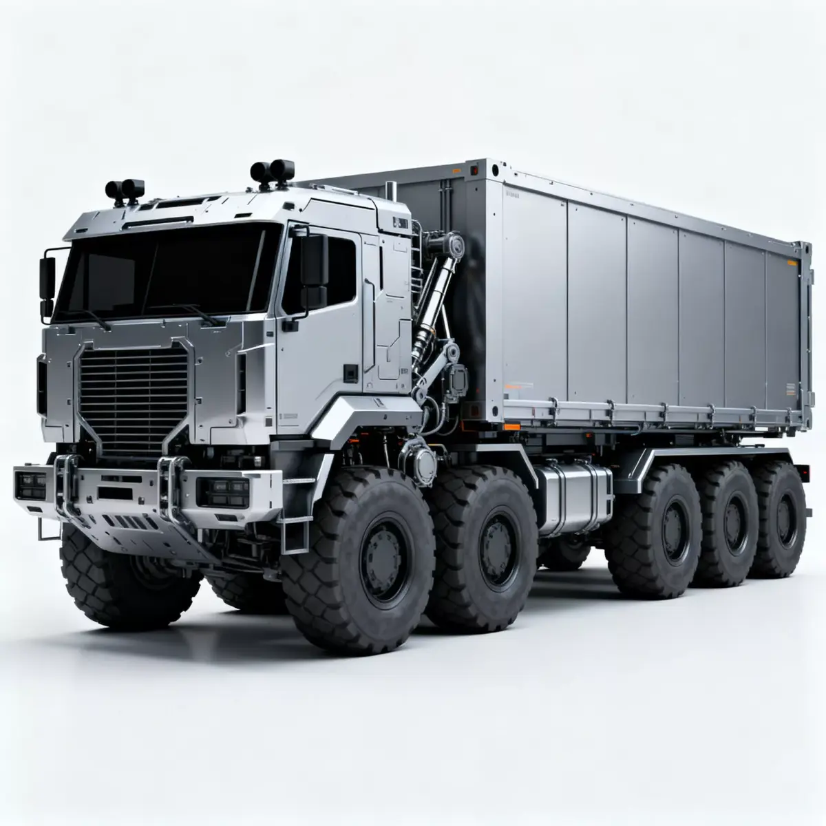 Realistic Heavy Industrial Hauler 3D Model Low-poly 3D model