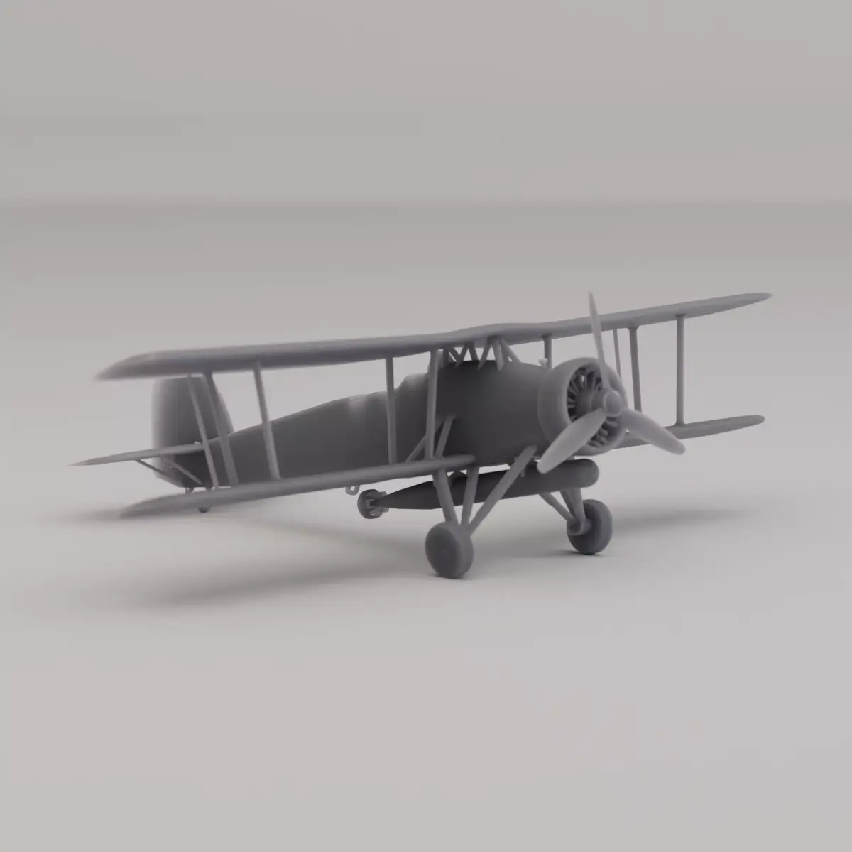 Fairey Swordfish Torpedo Bomber United Kingdom WWII 1938 3D print model