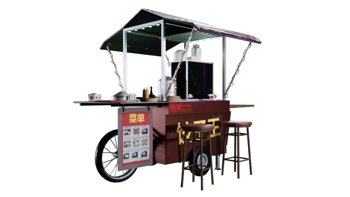 Asian Food Stand 3D model