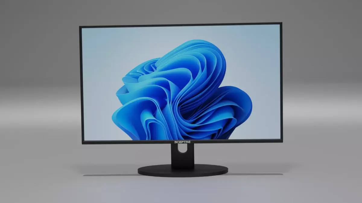 Desktop Moniter Low-poly 3D model