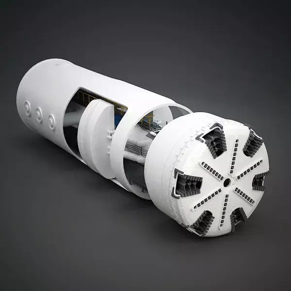 TBM Tunnel Boring Machine 3D model