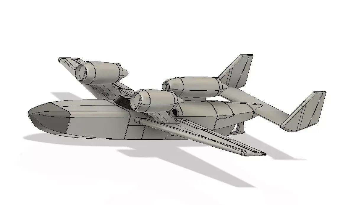 Convair Submarine Aircraft 3D print model