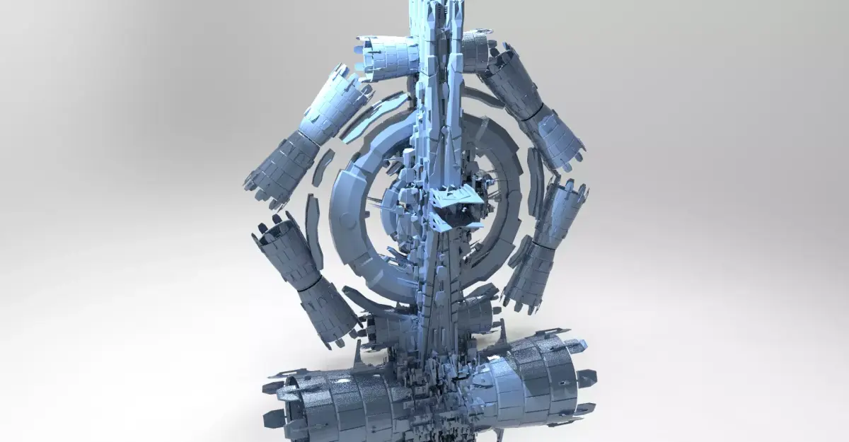 Sci Fi Portal base Gateway 2  3D model