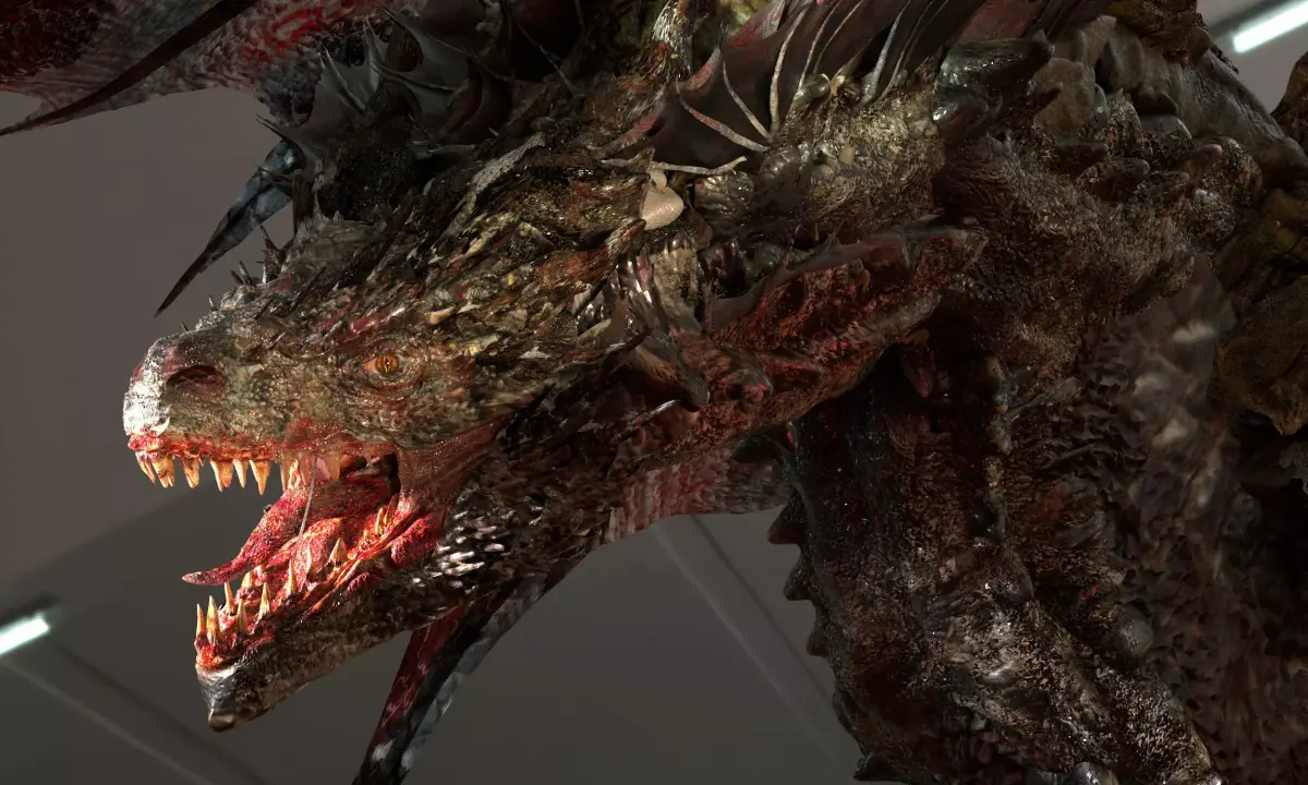 Dragon Battle scarred 3D model