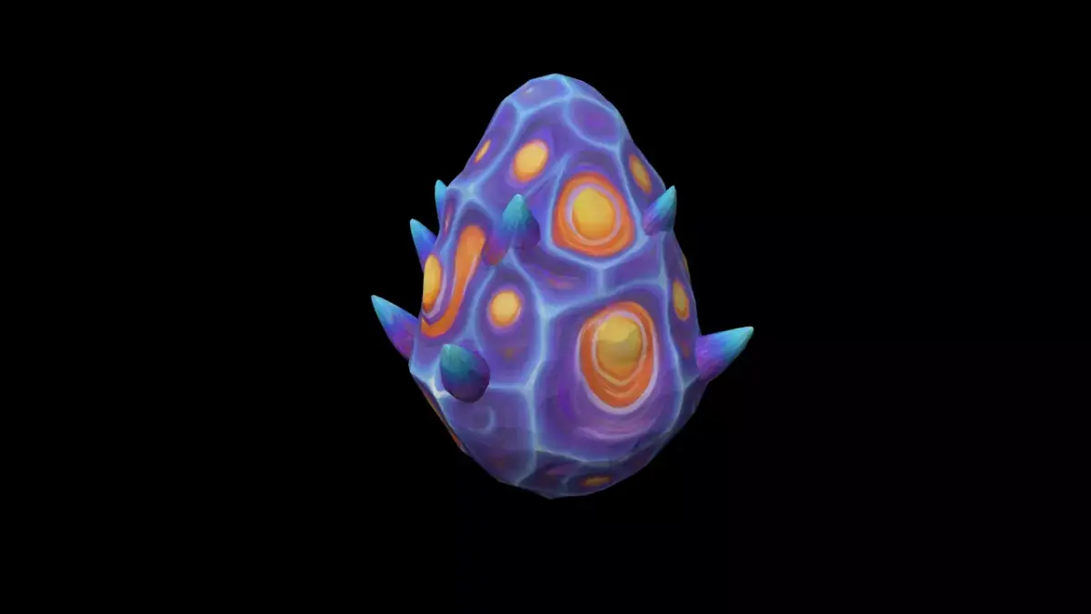 Low Poly Stylized Stellar Spikestone Egg Low-poly 3D model