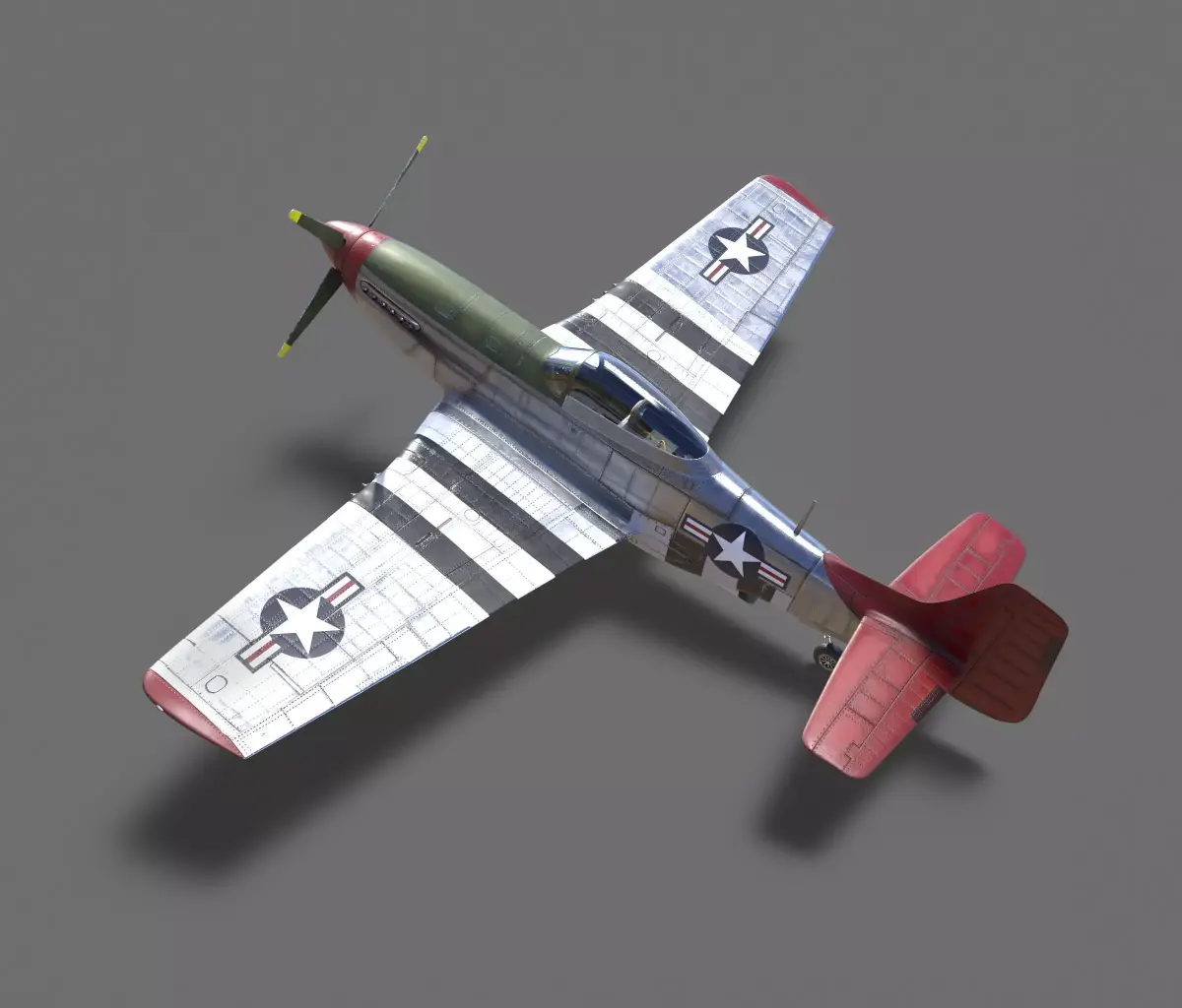 p51D Mustang - High Quality WW2 Warbird 3D model